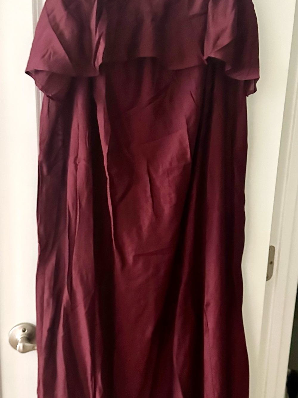 H&M Burgundy Ruffled Maxi Dress - Picture 9 of 10